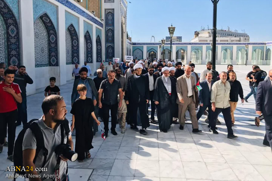 راهپیمایی حامیان فلسطین در جوار حرم حضرت زینب(س) + عکس 