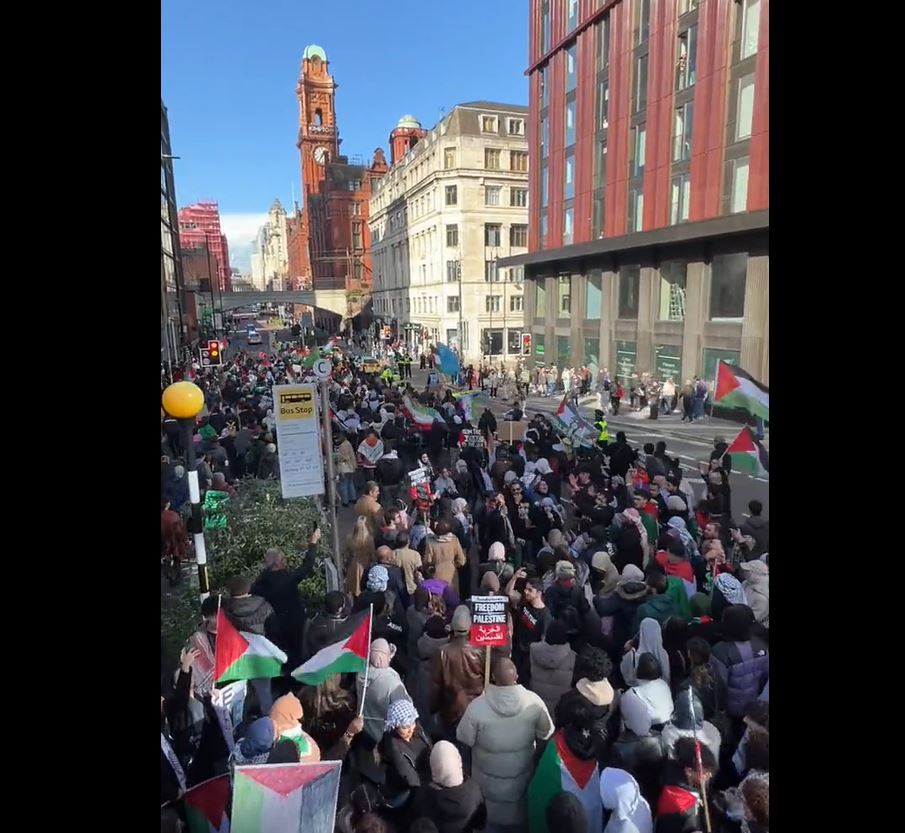 Video: Thousands march in Manchester in solidarity with Palestine and against Israel genocide in Gaza