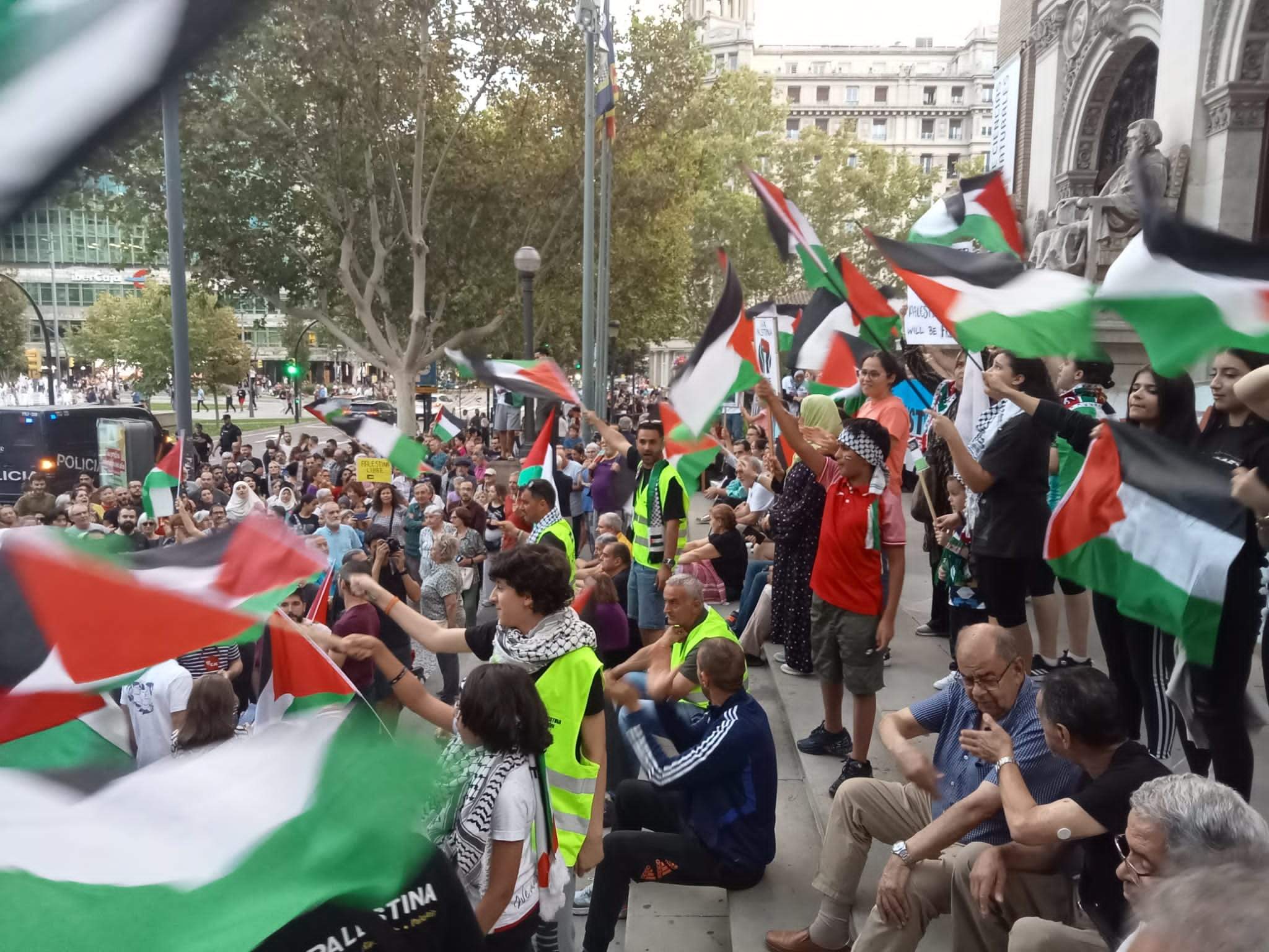 Thousands in Spain demonstrate in protest of Israel's aggression on Gaza 