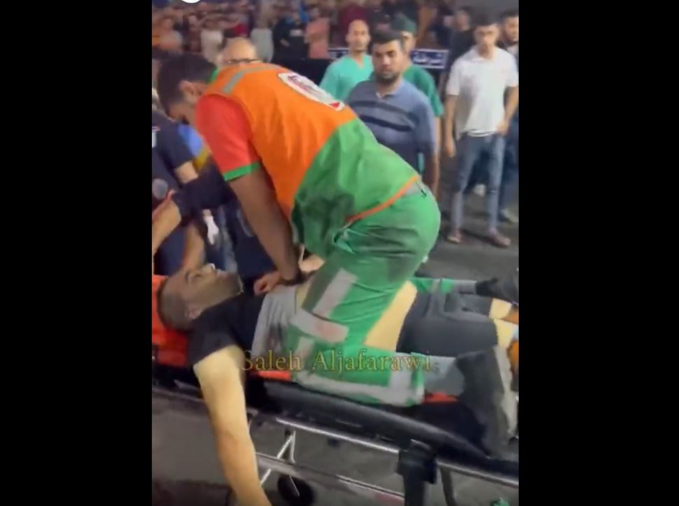 Video: Martyrs, wounded of Palestinian Civil Defense at Gaza hospital after Zionist bombardment