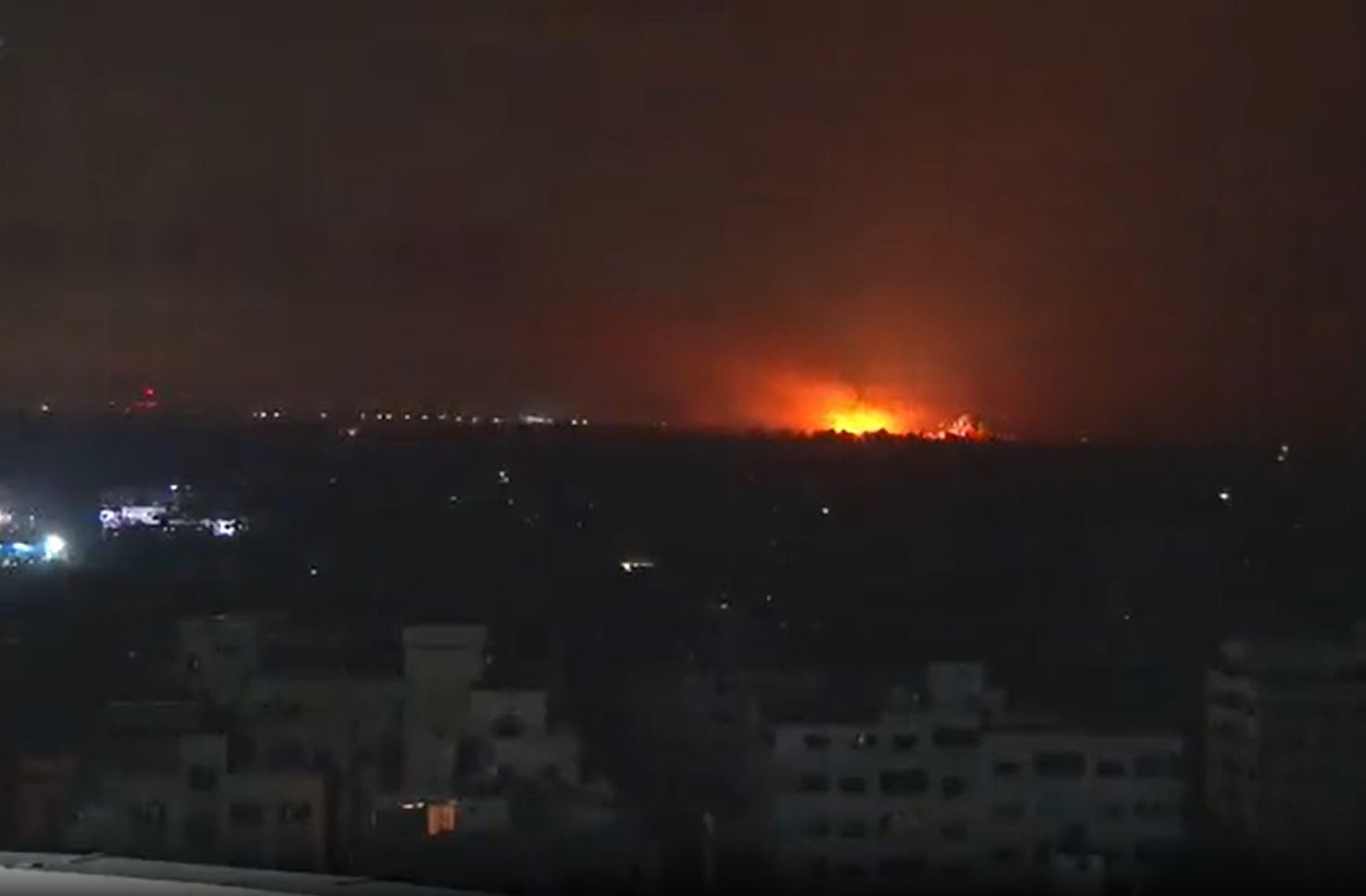 Video: Several neighborhoods in Gaza being targeted now for last 3 hours 