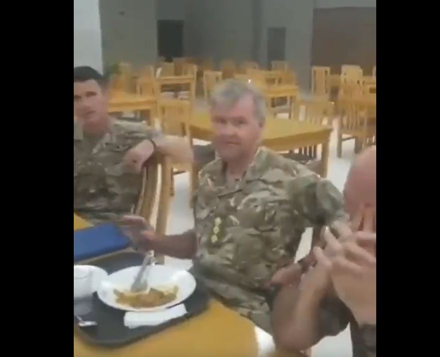 Video: An Omani man scolds British forces “Leave my country, Your president sent two ships to Israel”