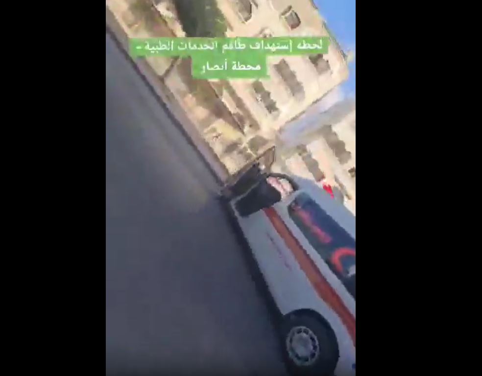 Video: Horrific moment when Israeli warplanes targeted ambulance crews transporting casualties