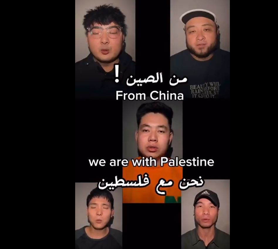 Video: Chinese people show solidarity with Palestine