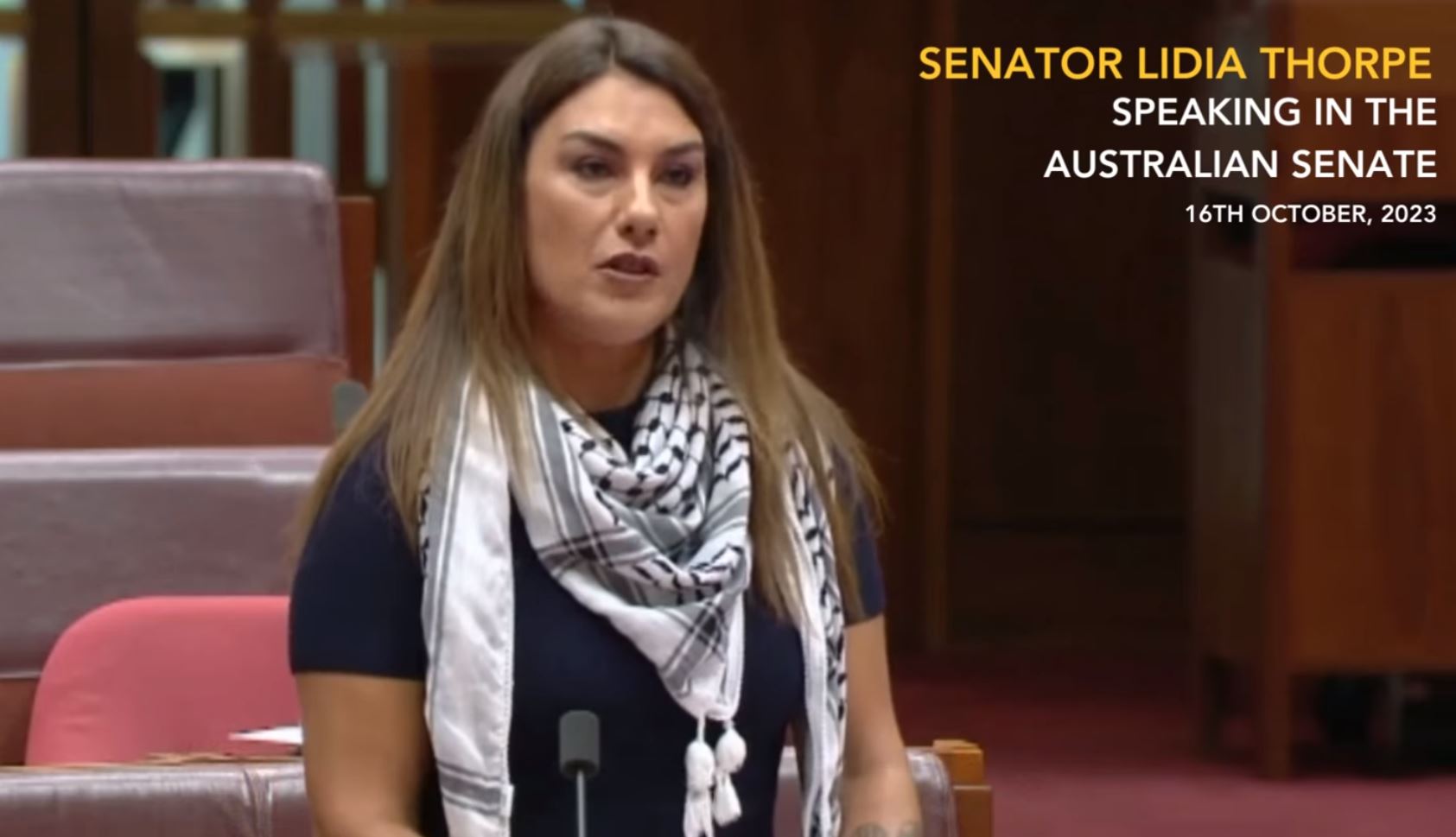 Video: Senator 'Lidia Thorpe' of Victoria slams Israel genocide in Gaza