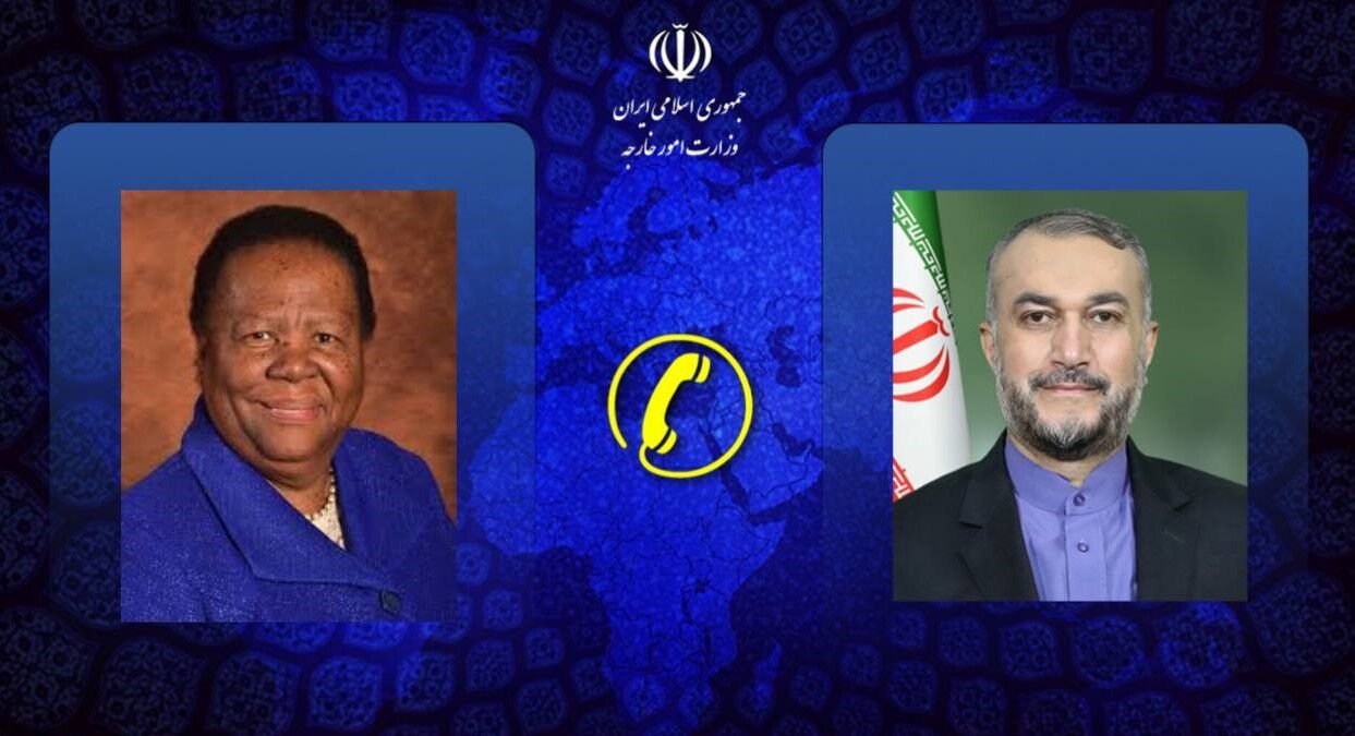 Iran, South Africa FMs discuss developments in Palestine