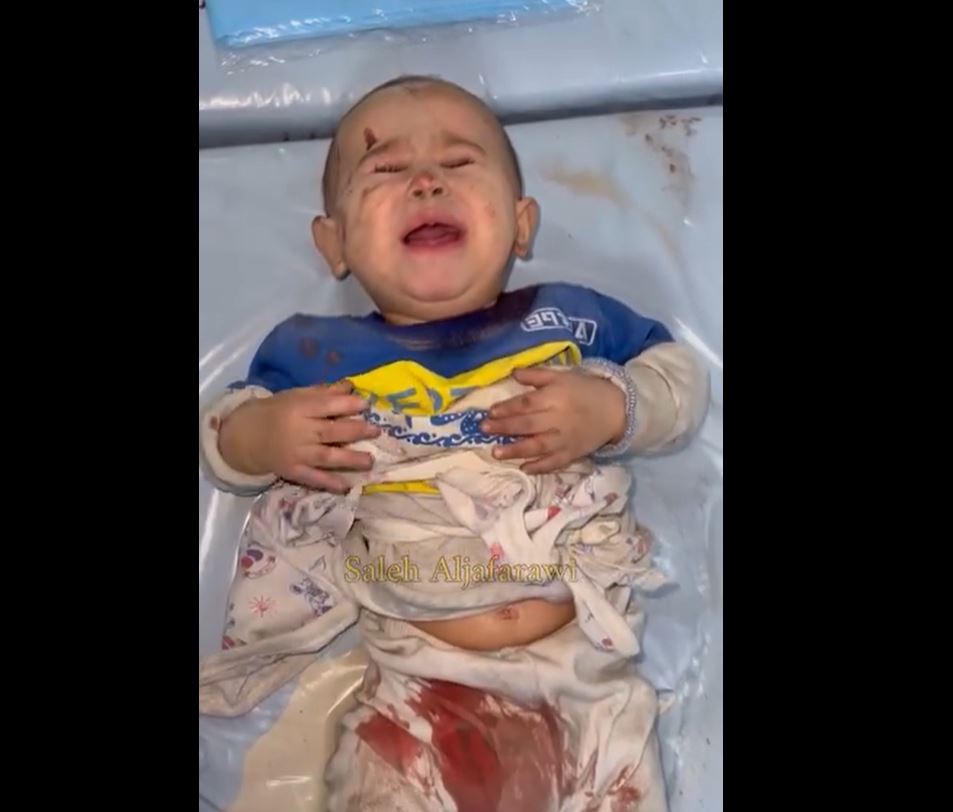 Video: Israeli savage regime still targeting babies in Gaza