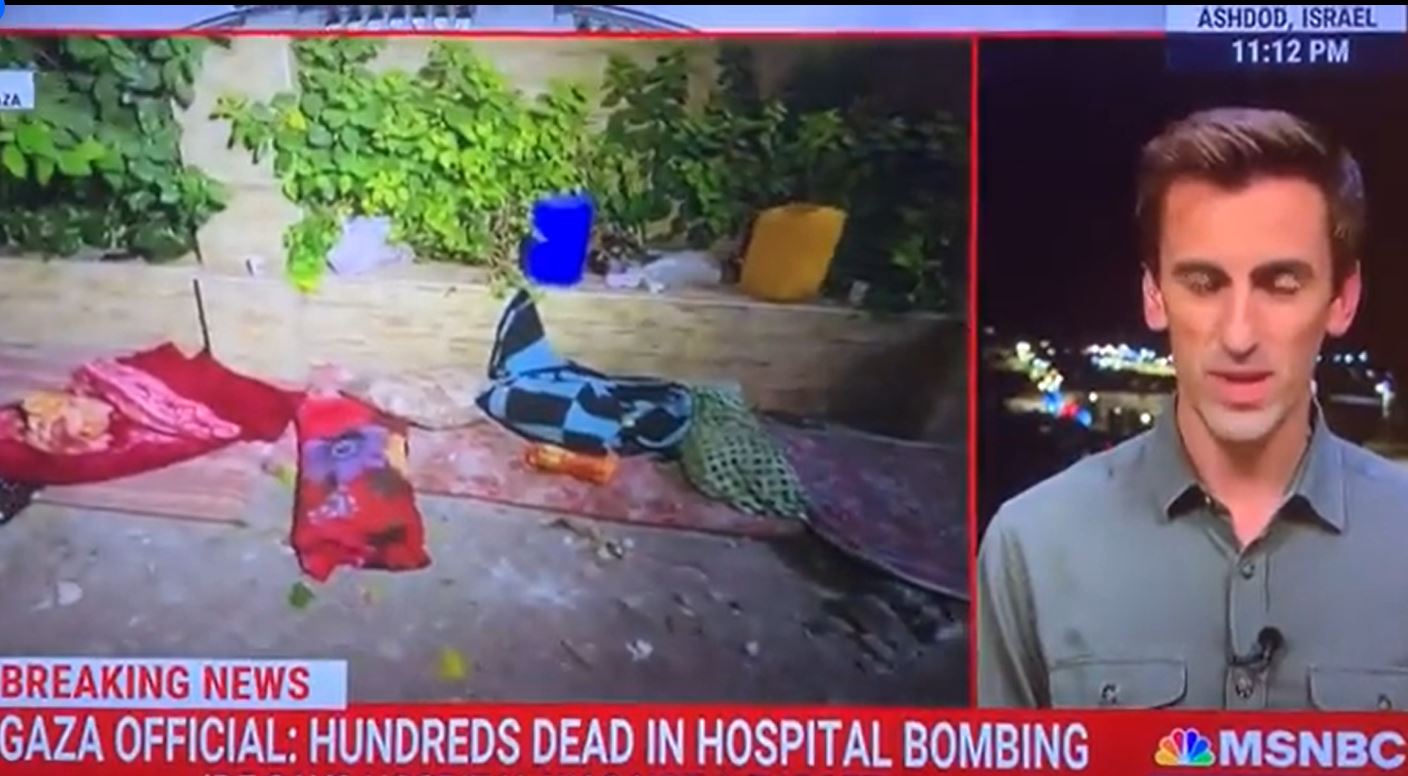 Video: MSNBC reporter dismisses Israel's claims that Hamas bombed Baptist Hospital!