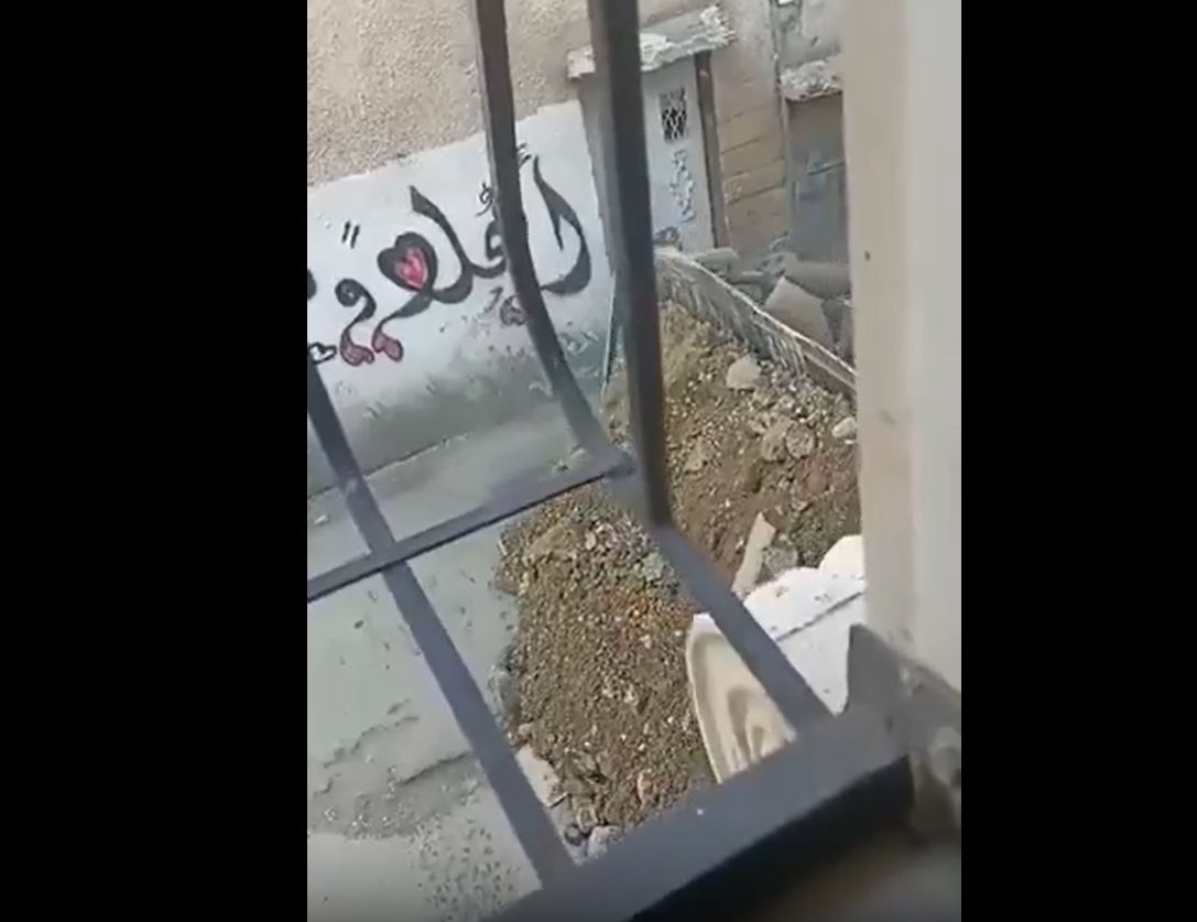 Video: Israeli occupying army razing roads in Nour Shams refugee camp, N. West Bank