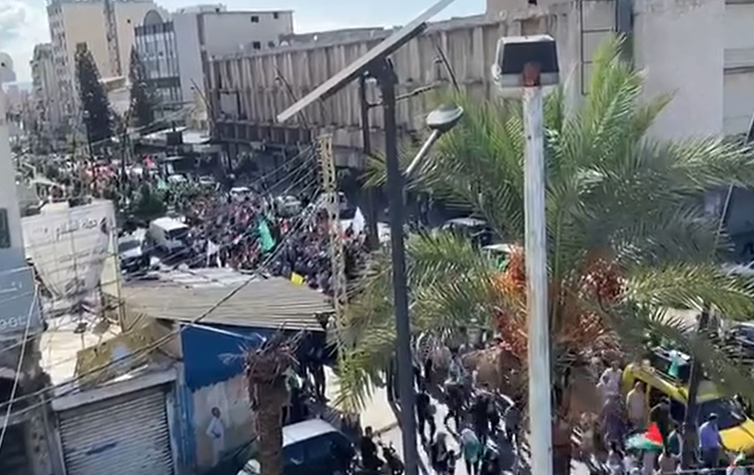 Video: Thousands march in Sidon, Lebanon in support of Palestinian people 