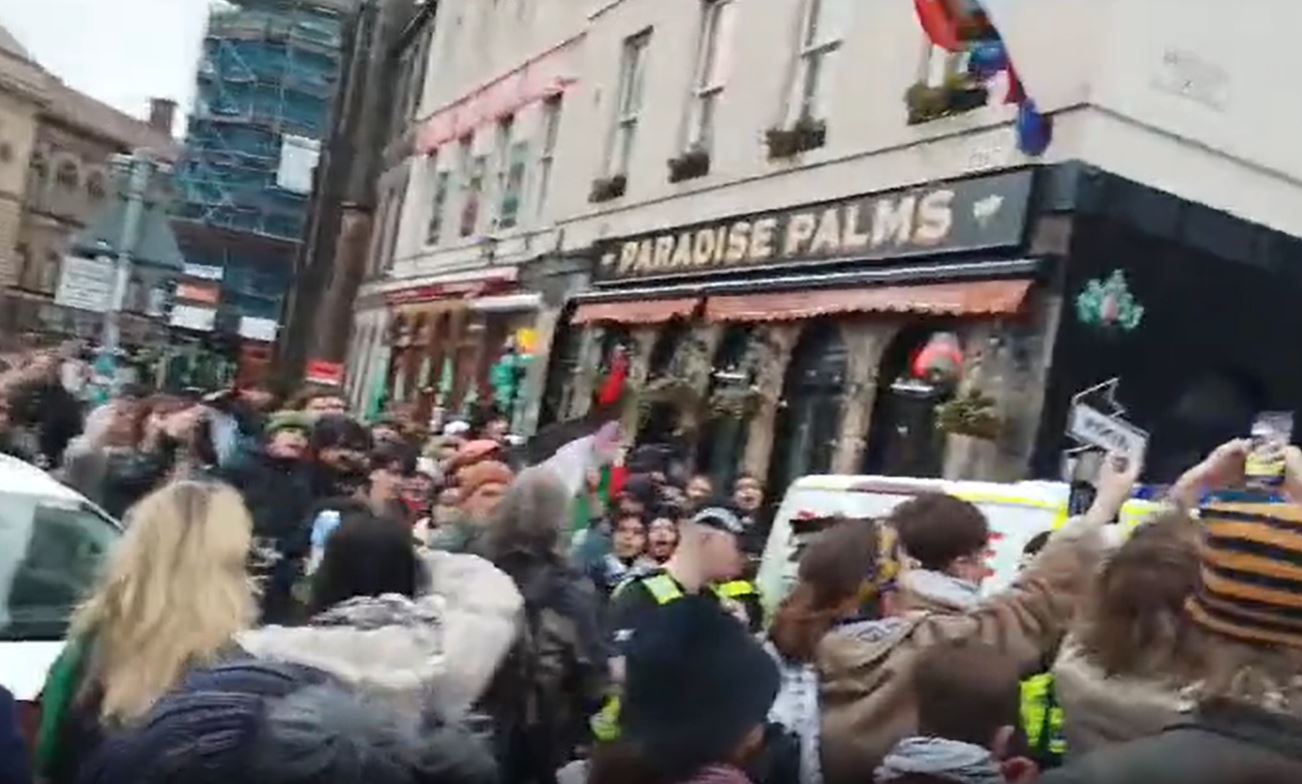 Video: Police arrest pro-Palestinian protestors in Edinburgh, Scotland
