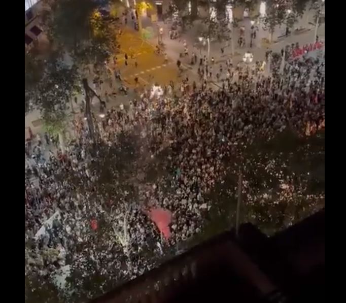 Video: Massive pro-Palestine activists rally in Barcelona, Spain in support of Gaza
