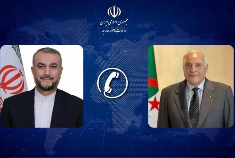 Iran, Algeria FMs emphasize stopping Zionist aggression