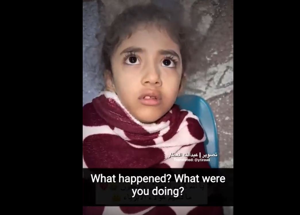 Video: Palestinian girl who experienced Israeli airstrike in Gaza recounts her harrowing ordeal