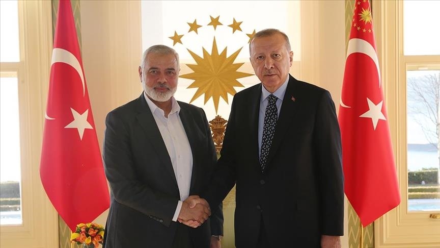  أردوغان يبحث مع هنية المستجدات في غزة