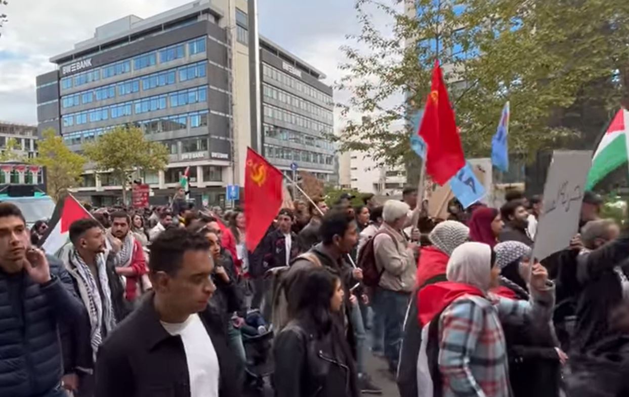 Video: Dozens protest in Stuttgart, Germany in solidarity with Palestine 