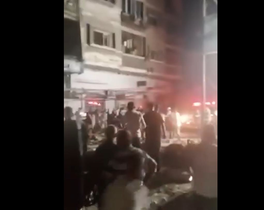 Video: First moments after Israeli airstrikes targeted Palestinians in a coffee shop, S Gaza