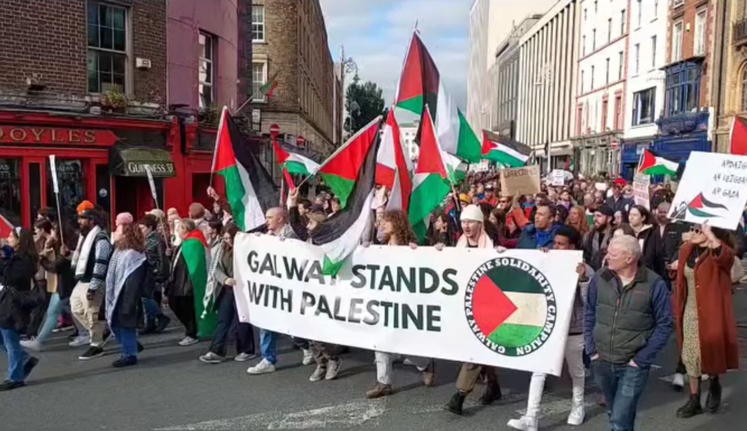 Video: Solidarity rally with Palestine in Dublin, Ireland 