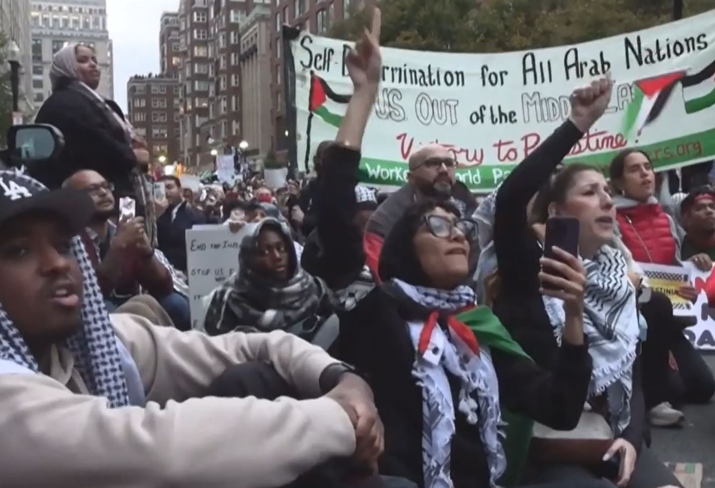 Video 2: Thousands march in solidarity with Palestine in Boston, US 