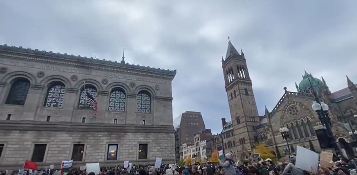 Video: Solidarity with Palestine in Boston, US