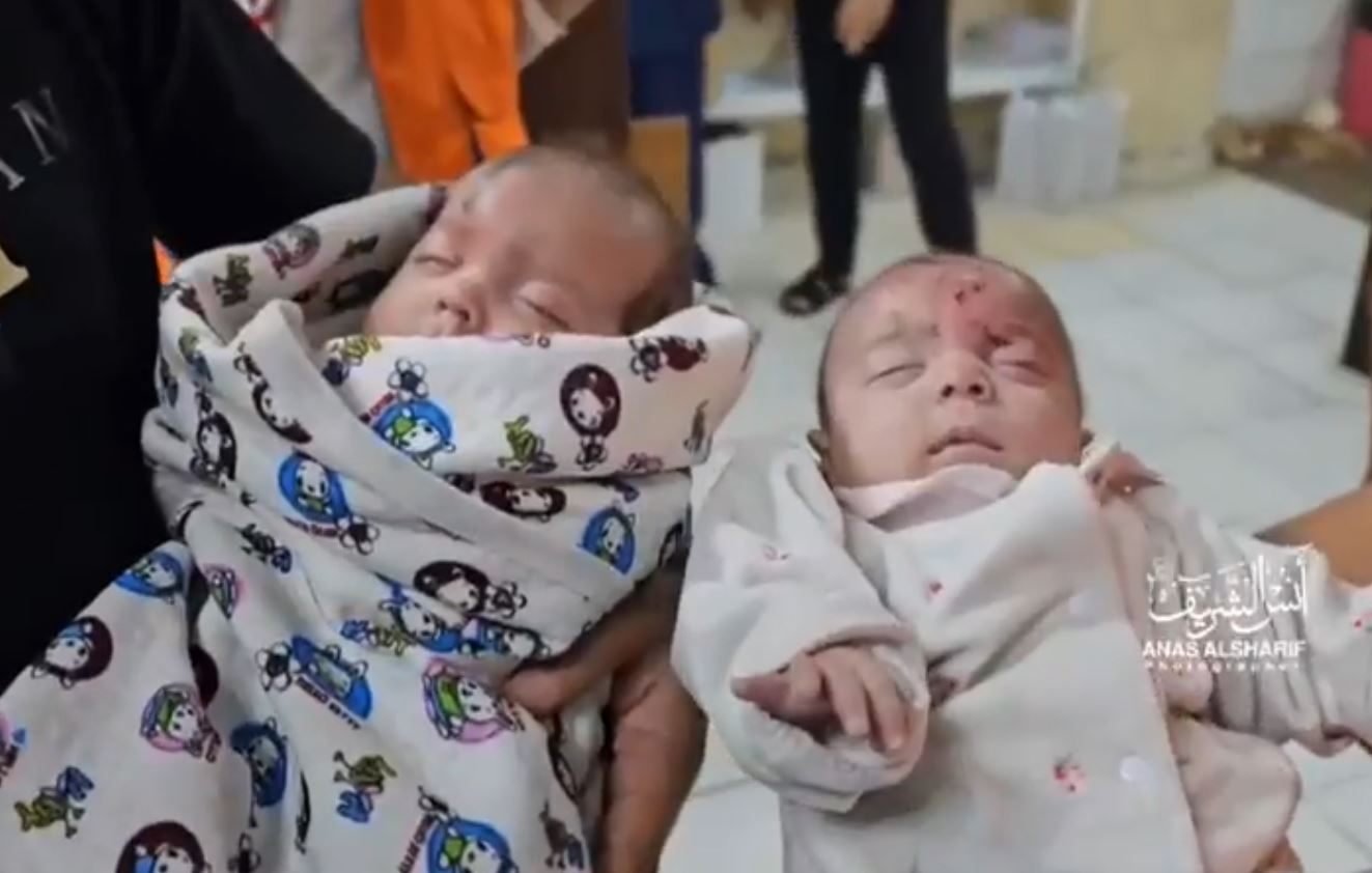 Video: Twins 50-day-old' take out alive from rubble after their house bombed by Israel in Gaza