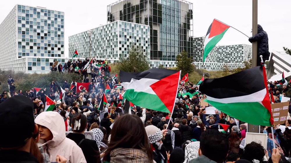 Protesters at ICC in The Hague demand Netanyahu’s trial as ‘war criminal’