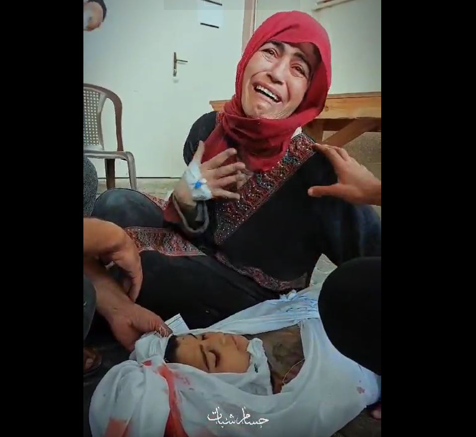 Video: Bereaved Palestinian mother bids farewell to her child killed in Israeli bombing