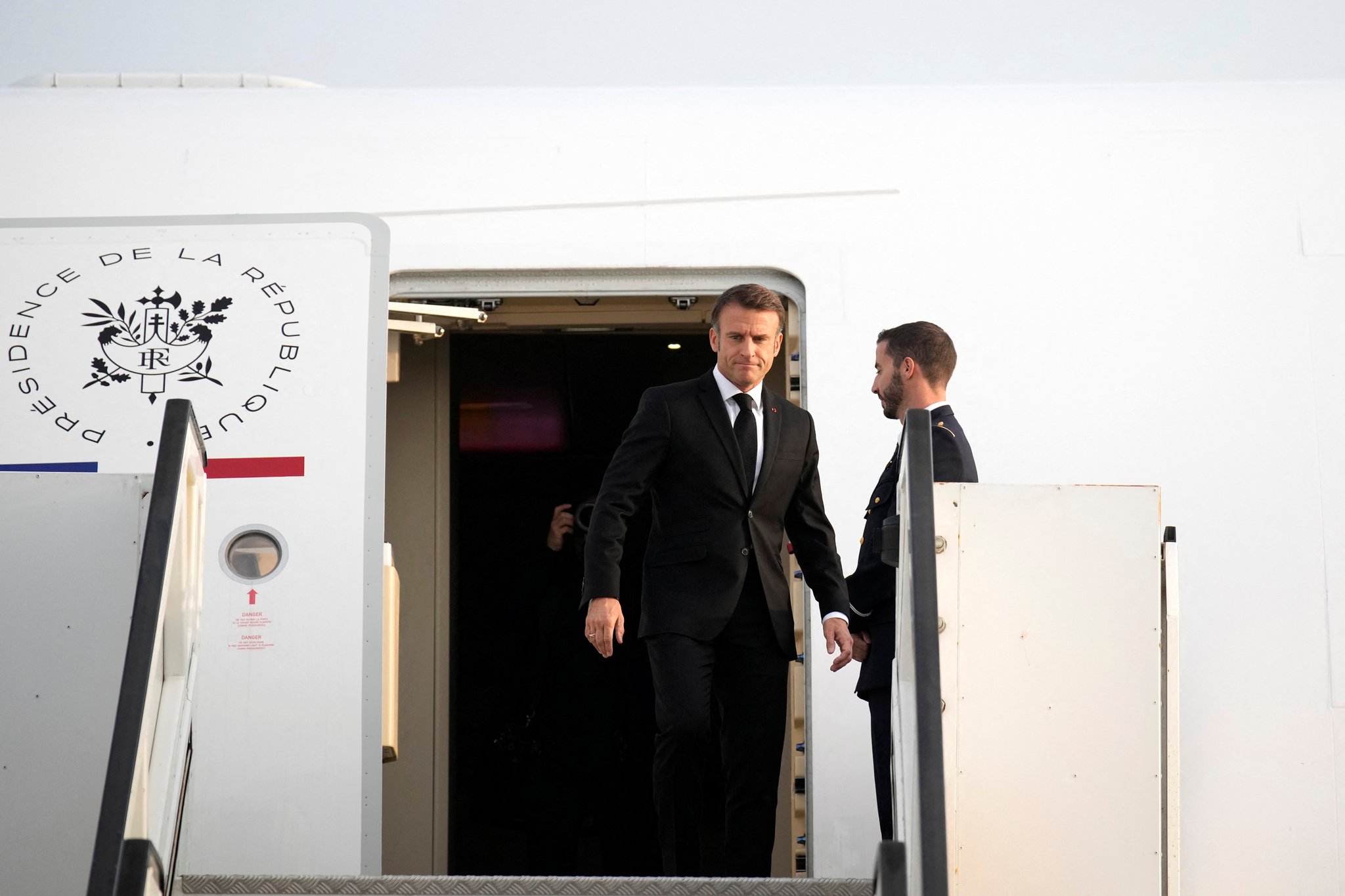 Video: French President Macron arrives in 1948-occupied Palestine to show support Israel genocide in Gaza