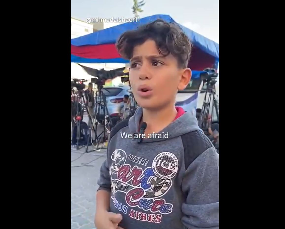 Video: This is how Palestinian children feel when they hear bombardment!