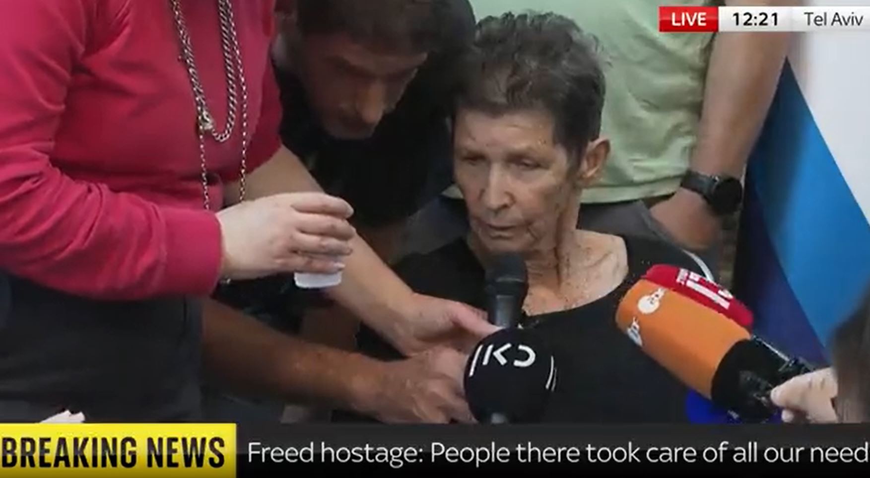 Reporter: "Why did you shake hands with Hamas fighters when they released you?" (Video)