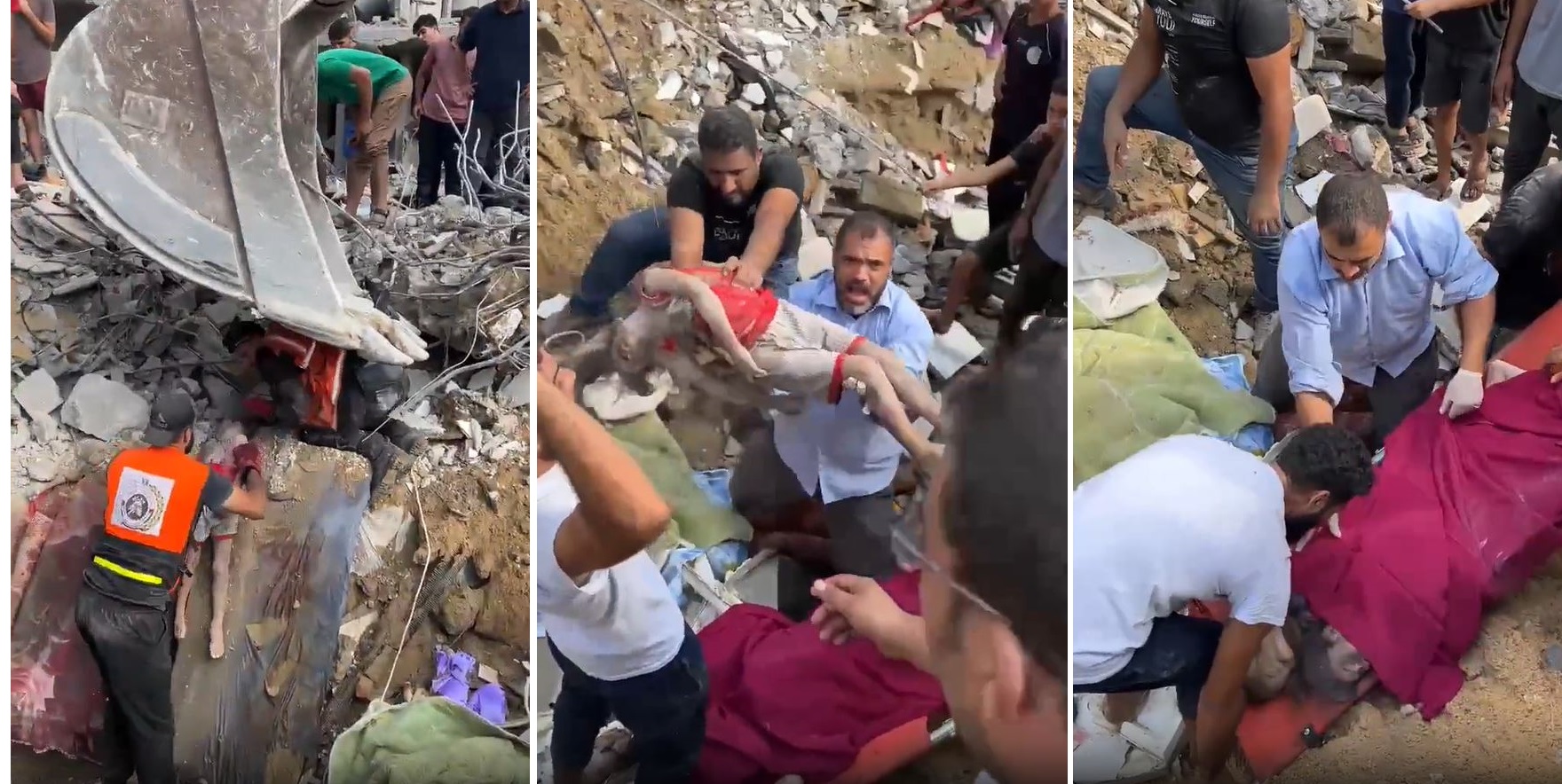 Graphic Video: Heart-breaking scenes still coming out of Gaza amid indiscriminate Israeli genocide 
