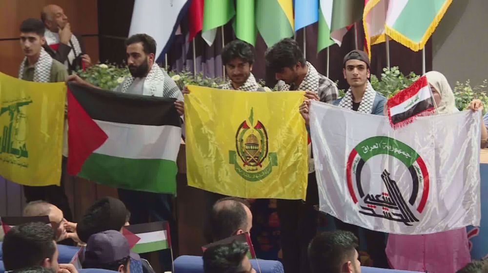 Video: International students in Tehran hold Palestine solidarity gathering