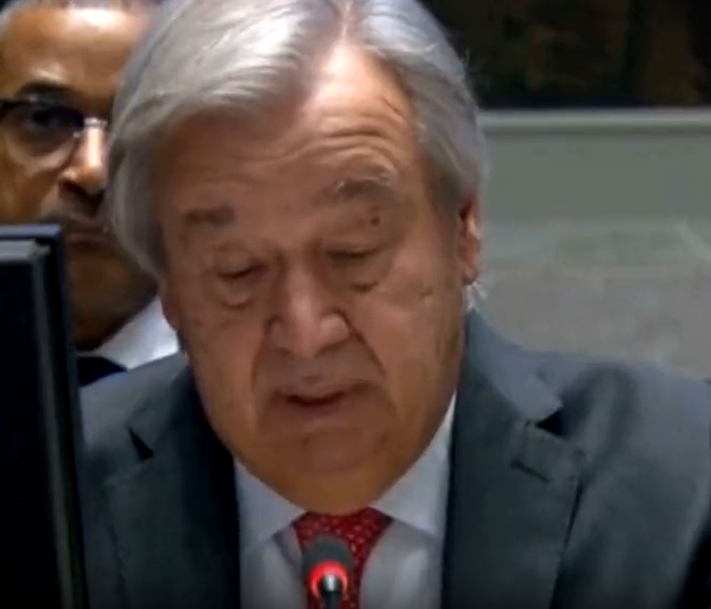 Video / UN Chief António Guterres: "The attacks by Hamas did not happen in a vacuum"