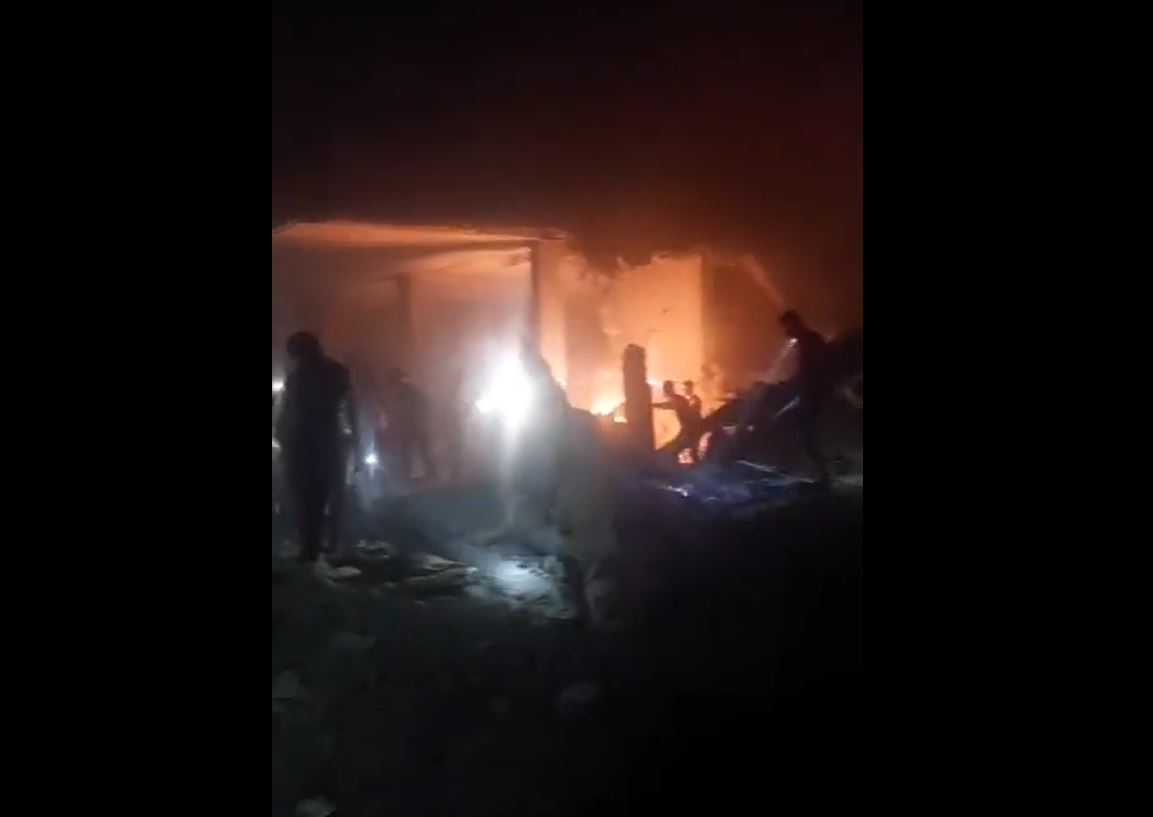 Video: Israeli aircraft's new massacre last night in residential of Hamdan area, S Gaza