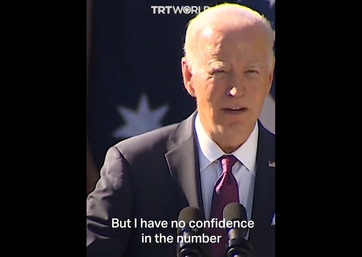 Video: With +7,000 Palestinians confirmed killed in Gaza, Biden says Palestinian lying 
