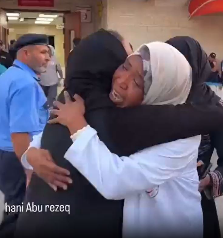 Video: While she was working, Palestinian doctor informed Israeli airstrike killed her brother