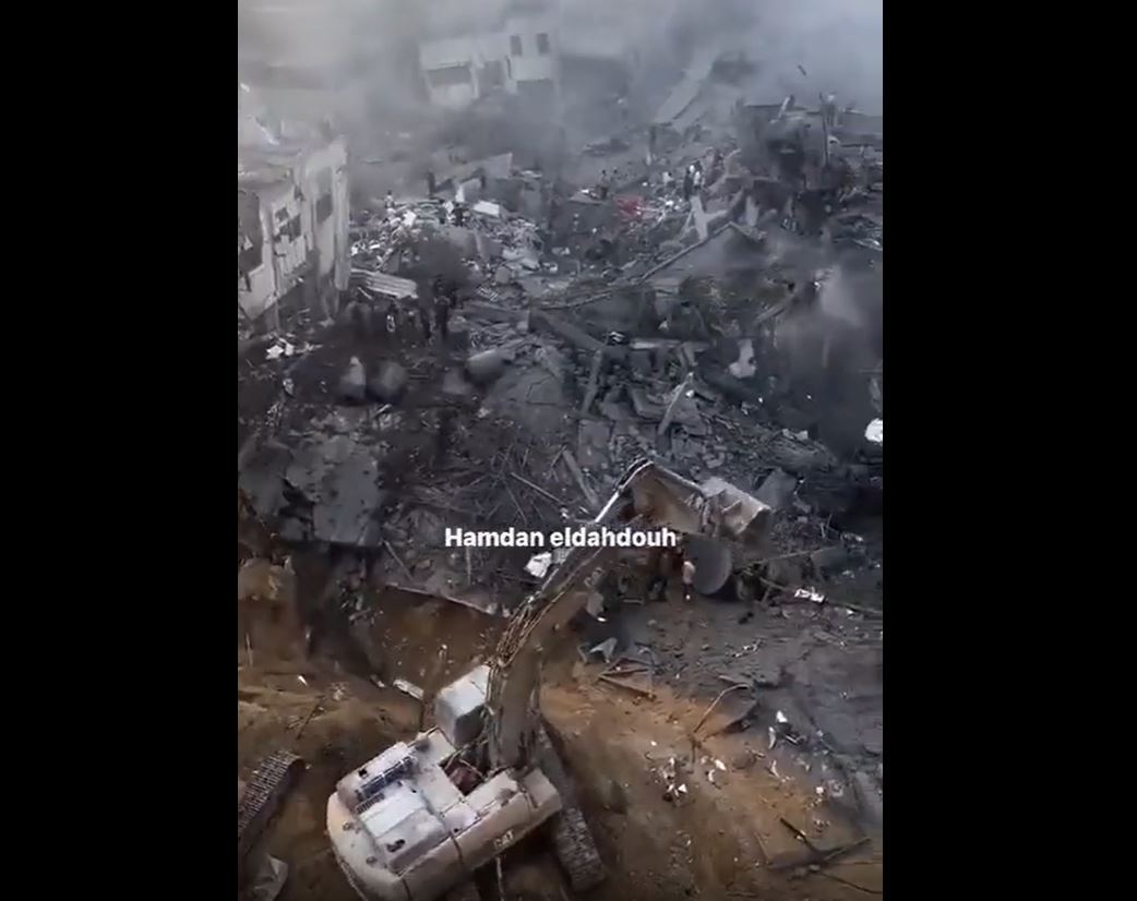 Video: This is how Israel turned a residential block in Gaza yesterday