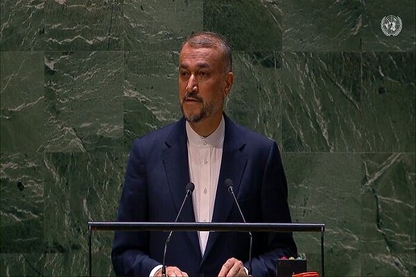  Amir-Abdollahian at UNGA: "Zionist regime is committing genocide in Gaza"