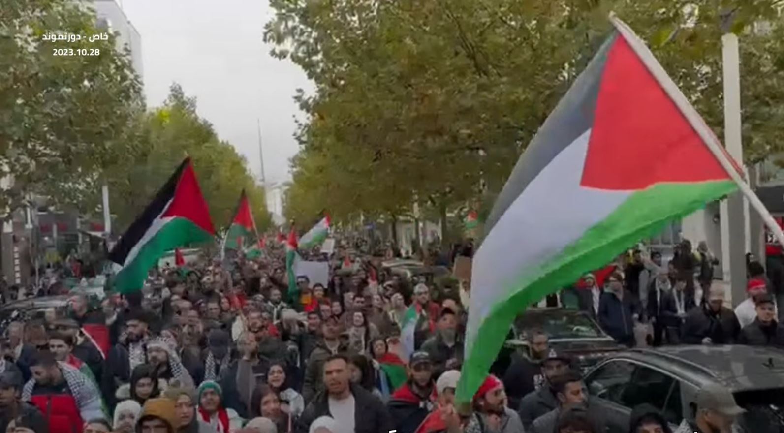 Video: A massive rally in Dortmund, Germany against Israeli warcrimes in Gaza