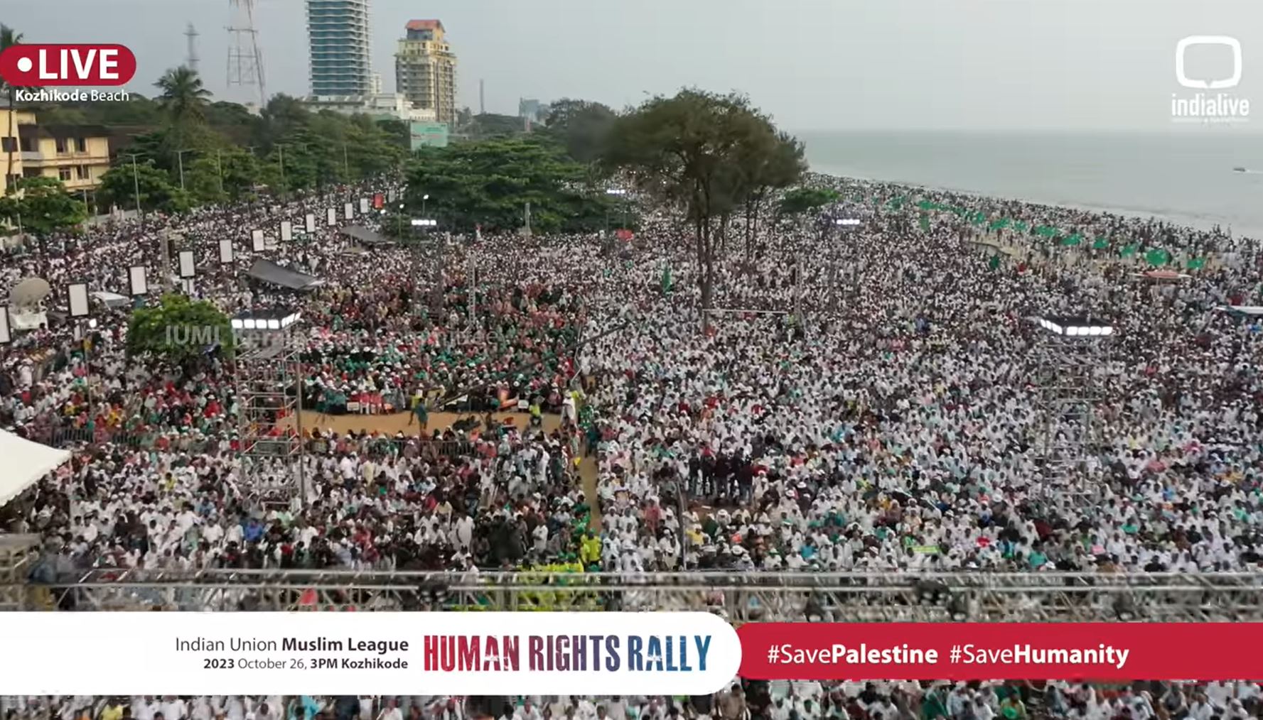 Video: Hundreds of Thousands rally in Kerala, India chanting "Down with Zionism, Save Palestine"