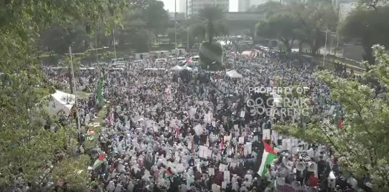 Video: Massive demonstration in Indonesia in solidarity with Palestine 