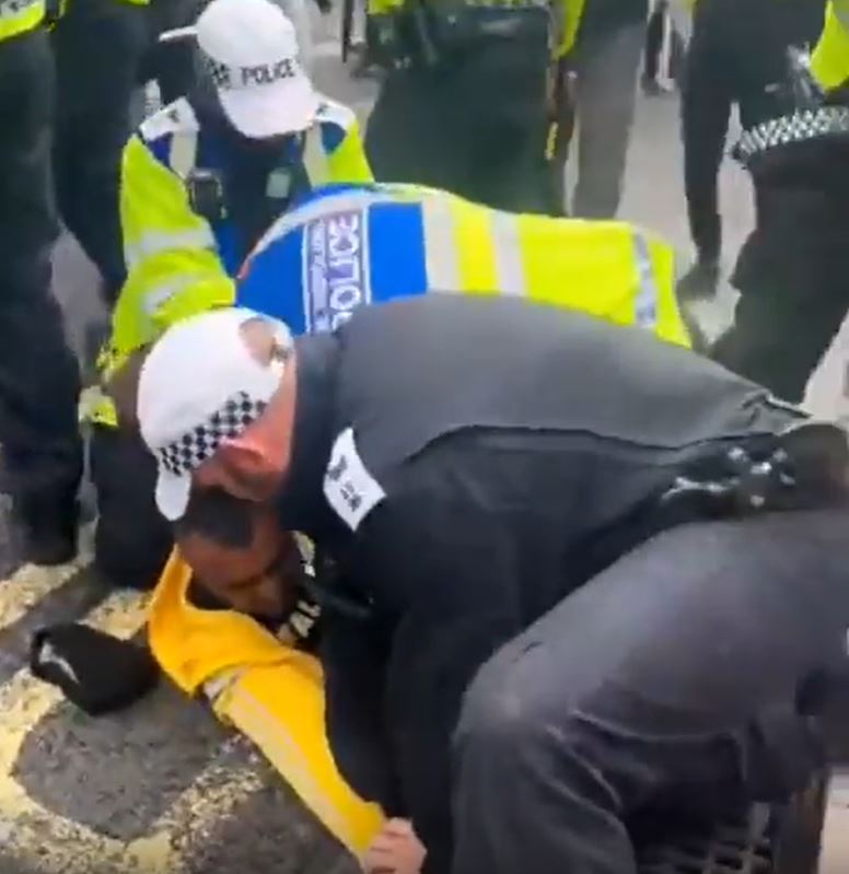 Video: British policemen brutally attack pro-Palestine protesters in London