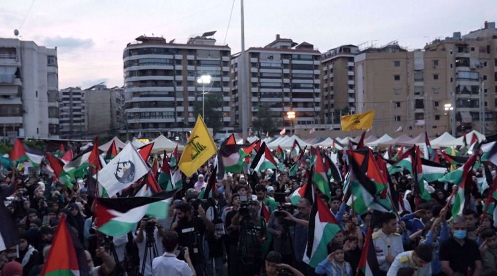 Large rally held in Beirut in solidarity with Palestinians in Gaza (+Video)