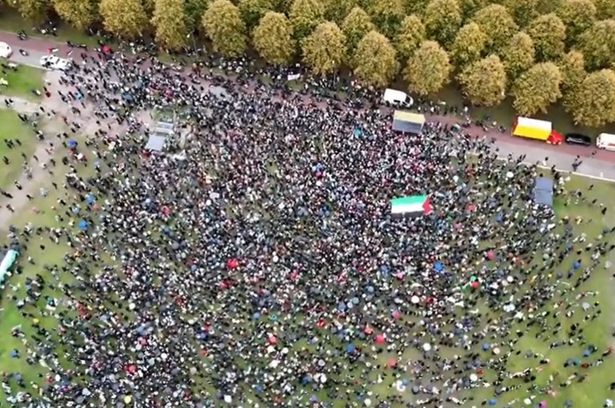 Video: Solidarity with Palestine in The Hague, Netherlands