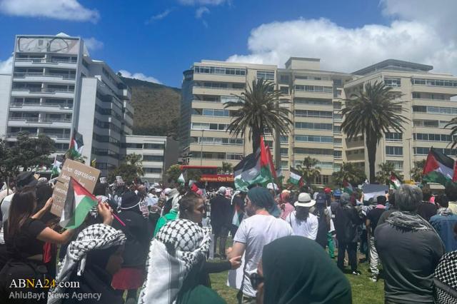 فيديو | مظاهرات لأهالي مدينة كيب تاون دعما للأمة الفلسطينية