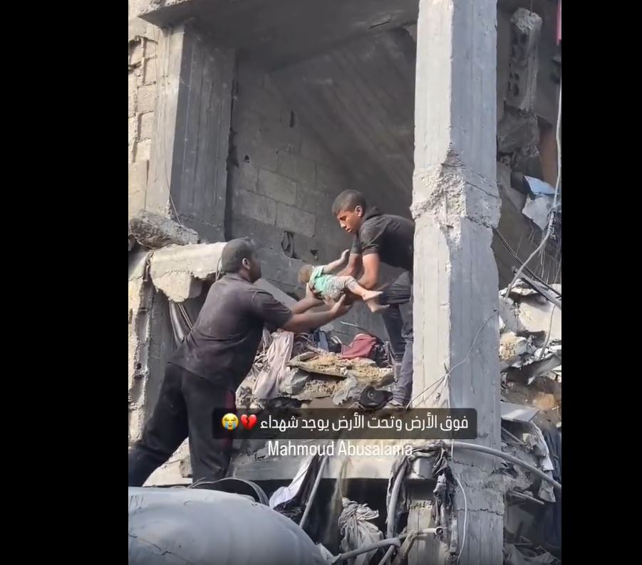 Video: Attempts to rescue children from destroyed apartments in Jabalia massacre, N Gaza