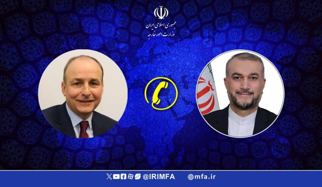 Iranian, Irish FMs diplomats discuss Gaza war