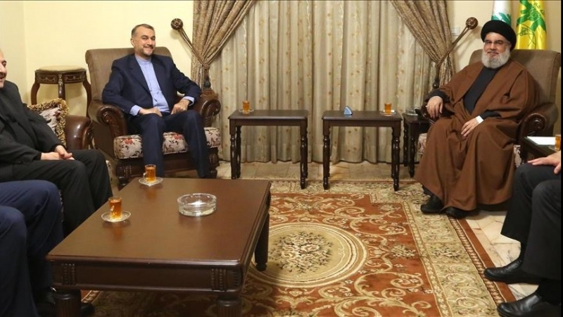 Außenminister Amir-Abdollahian trifft Libanons Hisbollah-Chef
