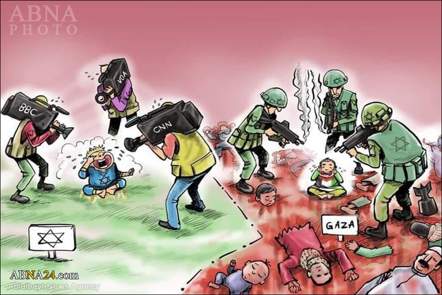အနောက် မီဒီယာ များ ၏ ဘက်လိုက်မှု ပြ ကာတွန်း  ။ ။ cartoon