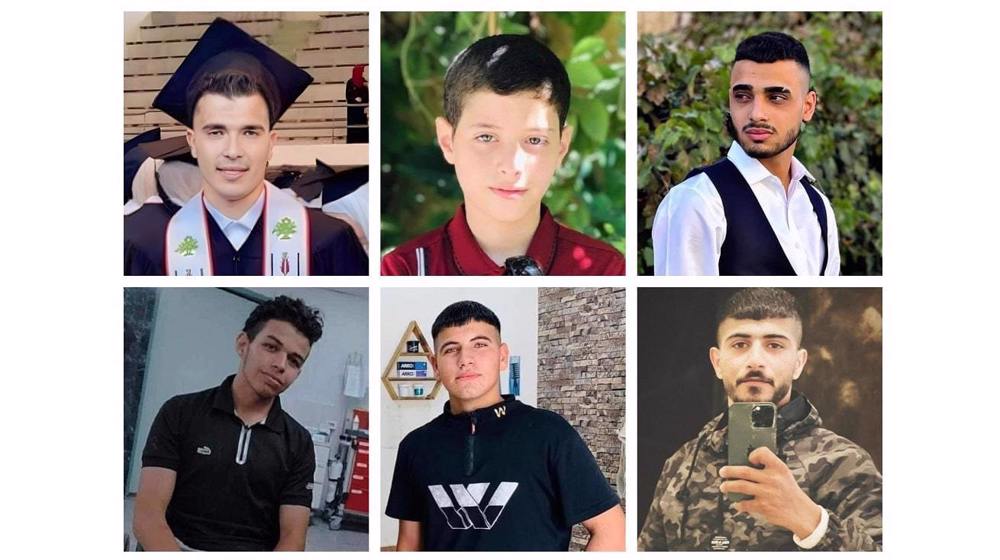 Zionist forces kill 6 Palestinian youths in West Bank, including 13-year-old child
